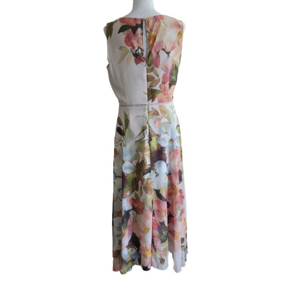 ⬇️T Tahari Floral Print Sleeveless Midi Dress - Picture 10 of 14